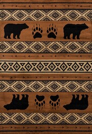 United Weavers Woodside Bear Imprint Brown